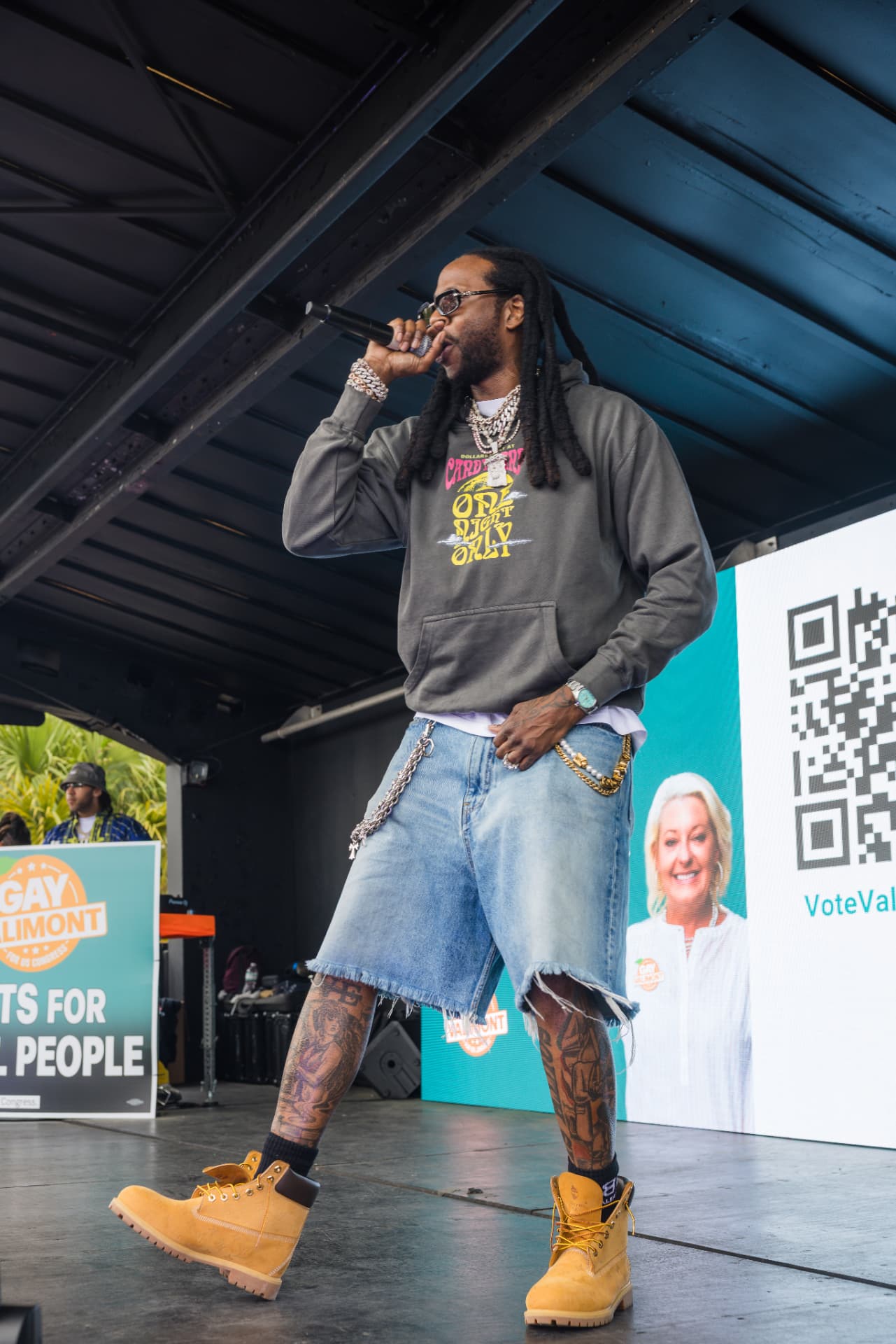 2 Chainz performing at a get-out-the-vote rally