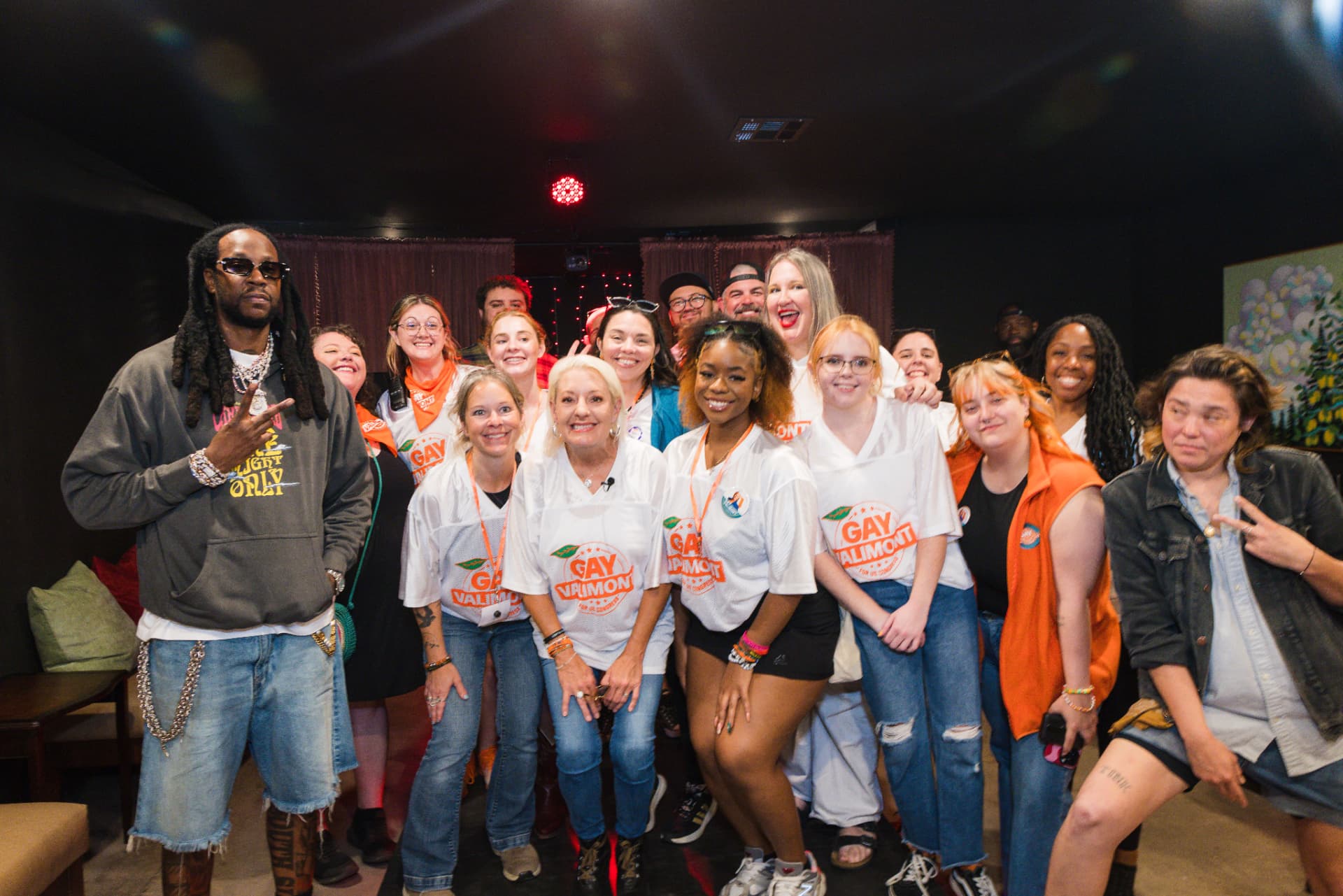 2 Chainz with campaign staff and volunteers